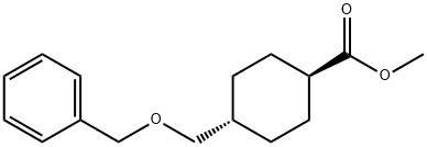 Cyclohexanecarboxylic acid, 4-[(phenylmethoxy)methyl]-, methyl ester, trans- 구조식 이미지