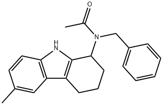N-benzyl-N-(6-methyl-2,3,4,9-tetrahydro-1H-carbazol-1-yl)acetamide Structure