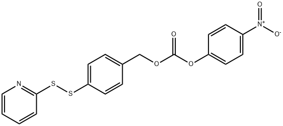 4-Nitrophenyl 4-(pyridin-2-yldisulfanyl)benzyl carbonate Structure