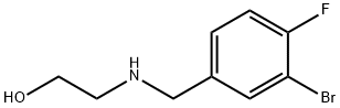 2-{[(3-bromo-4-fluorophenyl)methyl]amino}ethan-1-ol 구조식 이미지