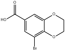 8-bromo-2,3-dihydro-1,4-benzodioxine-6-carboxylic acid 구조식 이미지