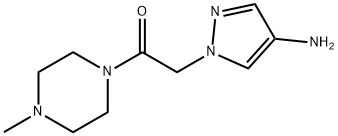 2-(4-amino-1H-pyrazol-1-yl)-1-(4-methylpiperazin-1-yl)ethan-1-one 구조식 이미지