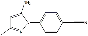 4-(5-amino-3-methylpyrazol-1-yl)benzonitrile Structure