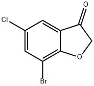 7-bromo-5-chloro-2,3-dihydro-1-benzofuran-3-one Structure