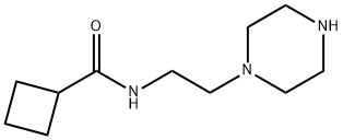 N-[2-(piperazin-1-yl)ethyl]cyclobutanecarboxamide 구조식 이미지