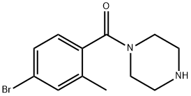 1-(4-bromo-2-methylbenzoyl)piperazine 구조식 이미지