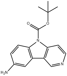tert-Butyl 8-amino-5H-pyrido[4,3-b]indole-5-carboxylate Structure