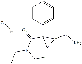 2-(aminomethyl)-N,N-diethyl-1-phenylcyclopropanecarboxamide hydrochloride Structure