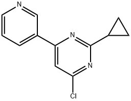 4-Chloro-6-(3-pyridyl)-2-cyclopropylpyrimidine Structure