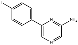 2-Amino-6-(4-fluorophenyl)pyrazine 구조식 이미지