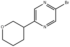 2-Bromo-5-(tetrahydropyran-3-yl)pyrazine 구조식 이미지