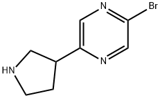 2-Bromo-5-(pyrrolidin-3-yl)pyrazine 구조식 이미지