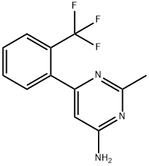 4-Amino-2-methyl-6-(2-trifluoromethylphenyl)pyrimidine Structure