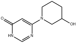 4-Hydroxy-6-(3-hydroxypiperidin-1-yl)pyrimidine 구조식 이미지