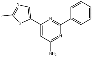 4-Amino-2-phenyl-6-(2-methyl-5-thiazolyl)pyrimidine Structure