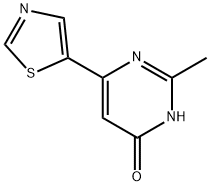 4-Hydroxy-2-methyl-6-(5-thiazolyl)pyrimidine Structure