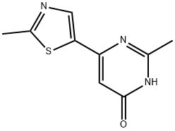 4-Hydroxy-2-methyl-6-(2-methyl-5-thiazolyl)pyrimidine 구조식 이미지