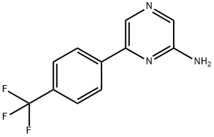2-Amino-6-(4-trifluoromethylphenyl)pyrazine 구조식 이미지