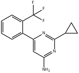 4-Amino-6-(2-trifluoromethylphenyl)-2-cyclopropylpyrimidine Structure