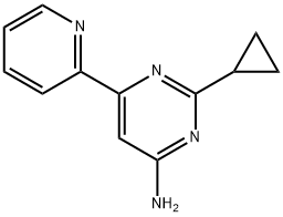 4-Amino-6-(2-pyridyl)-2-cyclopropylpyrimidine Structure