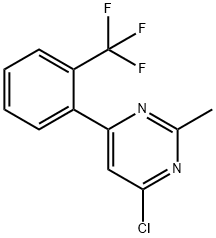 4-Chloro-2-methyl-6-(2-trifluoromethylphenyl)pyrimidine 구조식 이미지