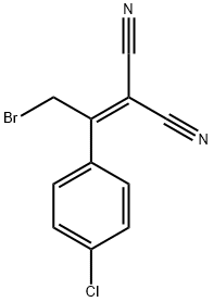 Propanedinitrile, 2-[2-bromo-1-(4-chlorophenyl)ethylidene]- 구조식 이미지