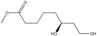 Octanoic acid, 6,8-dihydroxy-, methyl ester, (6S)- Structure