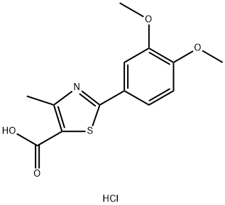 2-(3,4-dimethoxyphenyl)-4-methyl-1,3-thiazole-5-carboxylic acid hydrochloride Structure