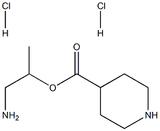 1-aminopropan-2-yl piperidine-4-carboxylate dihydrochloride Structure