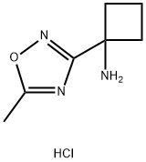 1-(5-methyl-1,2,4-oxadiazol-3-yl)cyclobutan-1-amine hydrochloride Structure