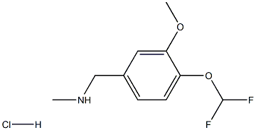 {[4-(difluoromethoxy)-3-methoxyphenyl]methyl}(methyl)amine hydrochloride Structure