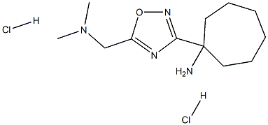 1-{5-[(dimethylamino)methyl]-1,2,4-oxadiazol-3-yl}cycloheptan-1-amine dihydrochloride Structure