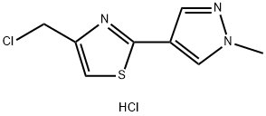 4-(chloromethyl)-2-(1-methyl-1H-pyrazol-4-yl)-1,3-thiazole hydrochloride Structure