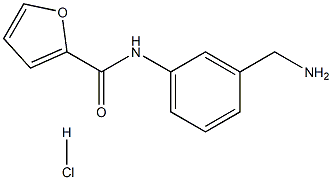 N-[3-(aminomethyl)phenyl]furan-2-carboxamide hydrochloride Structure