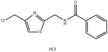 N-{[4-(CHLOROMETHYL)-1,3-THIAZOL-2-YL]METHYL}BENZAMIDE HYDROCHLORIDE Structure