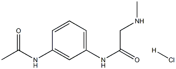 N-(3-acetamidophenyl)-2-(methylamino)acetamide hydrochloride 구조식 이미지