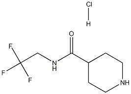 N-(2,2,2-trifluoroethyl)piperidine-4-carboxamide hydrochloride 구조식 이미지