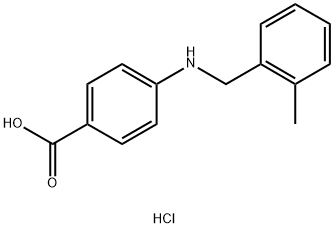 4-{[(2-methylphenyl)methyl]amino}benzoic acid hydrochloride Structure