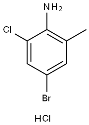 4-bromo-2-chloro-6-methylaniline hydrochloride Structure