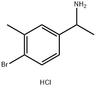 1-(4-BROMO-3-METHYLPHENYL)ETHAN-1-AMINE HYDROCHLORIDE Structure