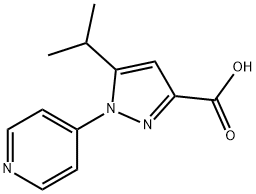 5-(propan-2-yl)-1-(pyridin-4-yl)-1H-pyrazole-3-carboxylic acid Structure