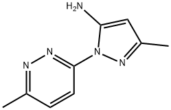 1H-Pyrazol-5-amine, 3-methyl-1-(6-methyl-3-pyridazinyl)- Structure