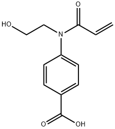 4-[N-(2-hydroxyethyl)prop-2-enamido]benzoic acid Structure