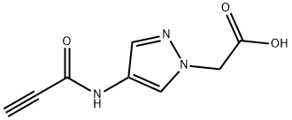 2-(4-propiolamido-1H-pyrazol-1-yl)acetic acid 구조식 이미지