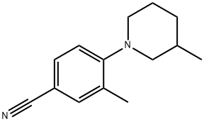 3-methyl-4-(3-methylpiperidin-1-yl)benzonitrile Structure