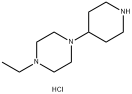 1-ethyl-4-piperidin-4-ylpiperazine:trihydrochloride Structure