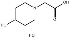 2-(4-hydroxypiperidin-1-yl)acetic acid hydrochloride Structure