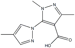 1,3-dimethyl-5-(4-methyl-1H-pyrazol-1-yl)-1H-pyrazole-4-carboxylic acid Structure