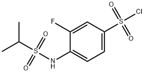 3-fluoro-4-(propane-2-sulfonamido)benzene-1-sulfonyl chloride Structure