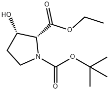 1-(tert-butyl) 2-ethyl (2R,3S)-3-hydroxypyrrolidine-1,2-dicarboxylate Structure